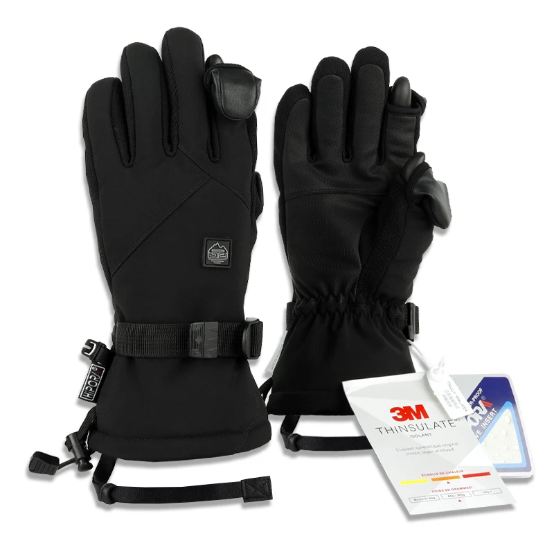 PISTESIGN Winter Ski Outdoor Glove Camera Photography Gloves Touchscreen Sports Winter Glove Full Finger for Cold Weather