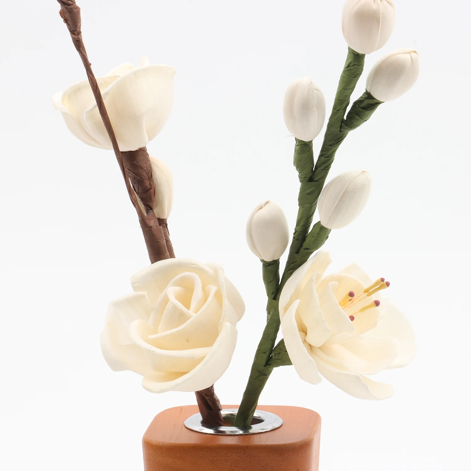 Promotion Sola Wood Flowers Handmade Cherry Blossoms Sola Wood Flowers Reed Diffuser Home Decor Sola Wood Flowers