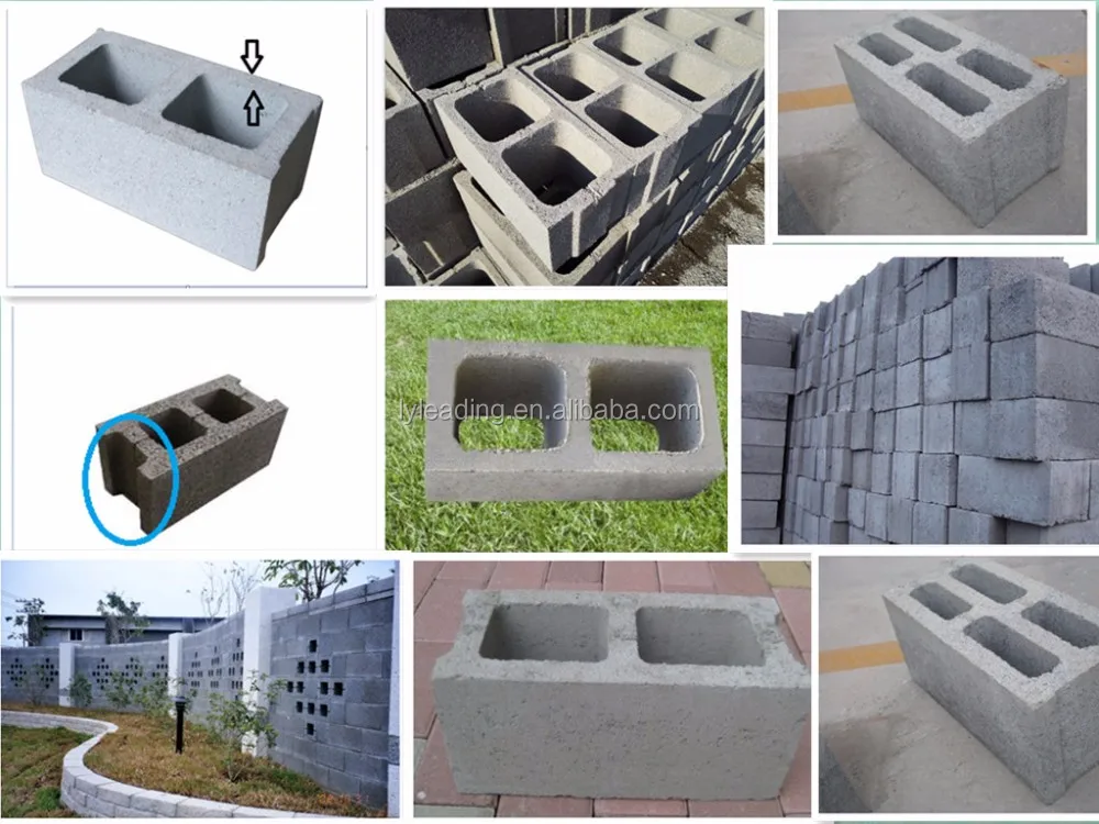 QTJ4-40 Cement Concrete Block Interlock Wall Bricks