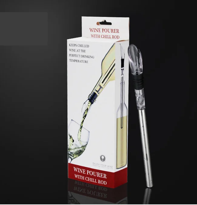 Bar Party Tool Stainless Steel  Beer Ice Chiller Cooling Frozen Stick  Pourer Wine And Beverage Wine Bottle Cooler