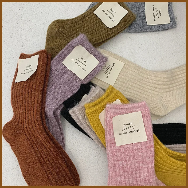 
low moq winter thermal fiber womens wool socks,cashmere socks 