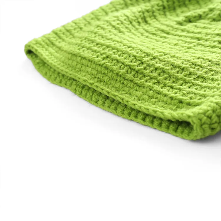 New hot selling  hand-knitted adult green Monster shrek color  cheap  Beanie  hat