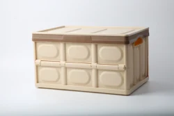 High Quality Desk Storage Plastic PP Foldable Basket Easy Storage Box with Lid