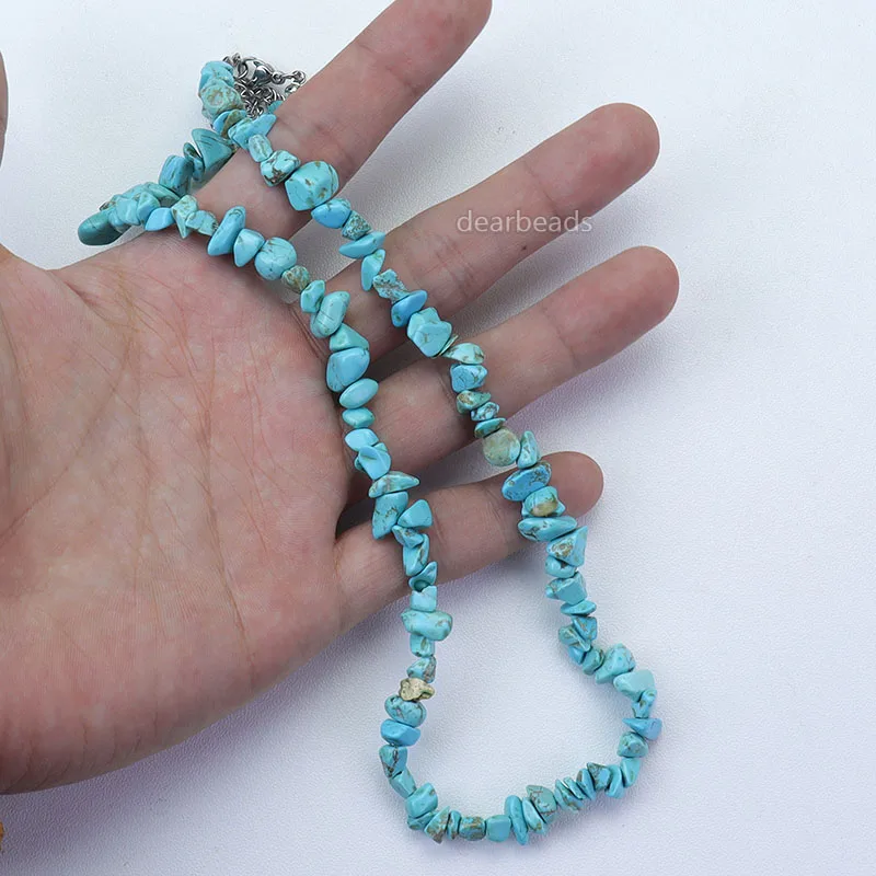 Wholesale Irregular Natural Chip Stone Necklace, Cheap Healing Gem Chips Beaded  For WomenJewelry Necklaces Making, 40 + 5CM