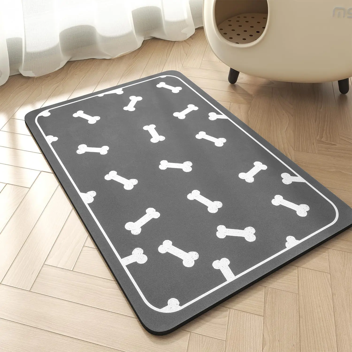 2024 Hot selling pet supplies pet silicone diatom mud anti slip waterproof splash proof feeding mat wholesale