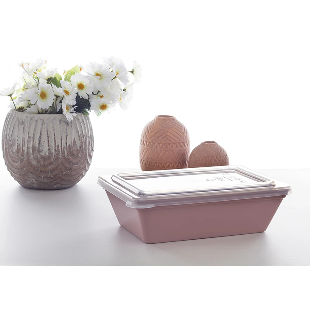 Kitchen Food Container Polypropylene Plastic Durable Sandwich Bread Food Container Box Safe Storage Lunch Box