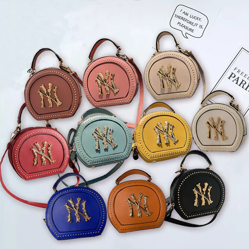 
2021 Fashional Latest Hand Bags Purse Women New York Handbag Ladies Hand Bags Rivet Pu Ny Purses Handbags Bag 