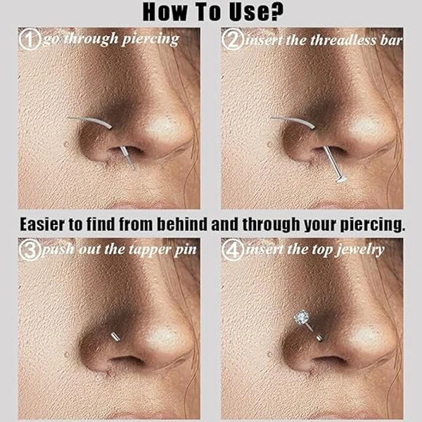 2025 оптовая продажа игла для прокола из нержавеющей стали изогнутая шпилька носа одноразовая направляющая ювелирных изделий свадебных торжеств