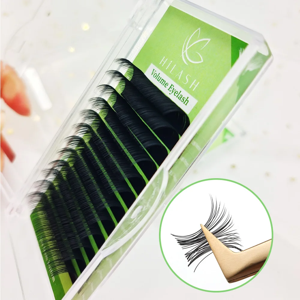 Hilash EYELASH Extension supplies Handmade Individual Classic Bulk Private Label Eyelash Extension PBT material Lash Extensions