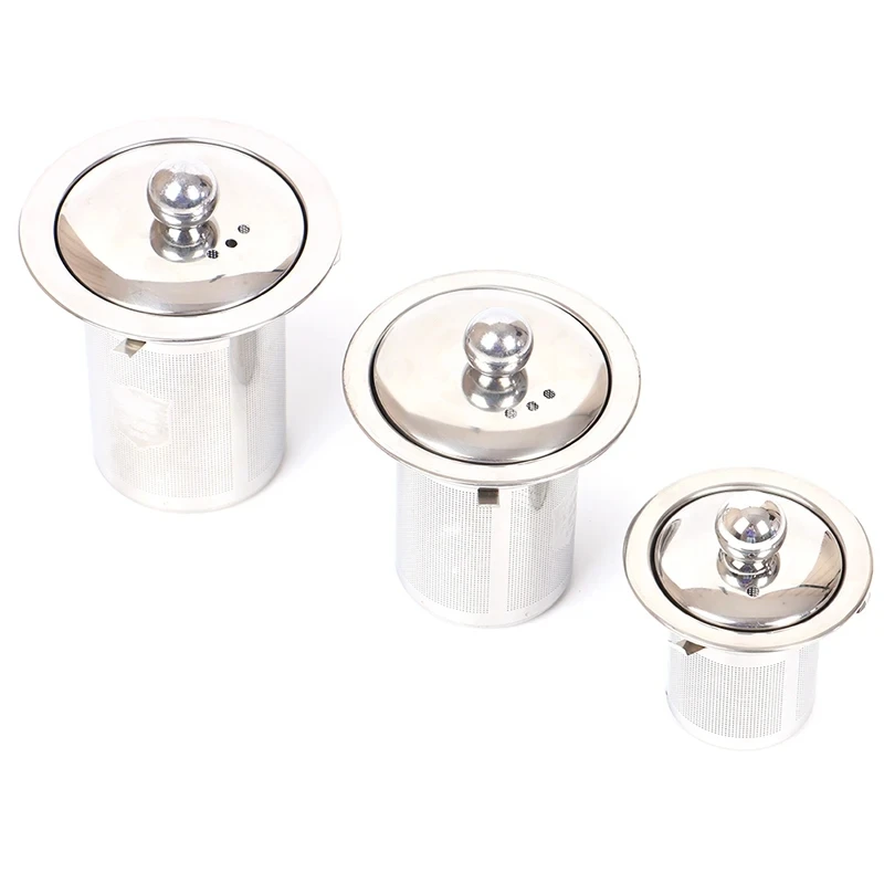 1PC Reusable Stainless Steel Tea Strainer Mesh Infuser Basket Loose Tea Leaf Infusers Herb Filter for Mug Teapot Teaware S/M/L