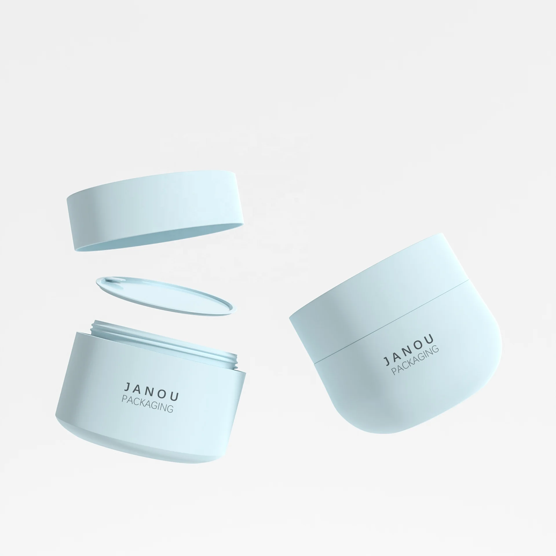 Biodegradable PMU calcium carbonate stone powder shell powder environmental protection face cream jar 30g 50g 100g skincare cosm