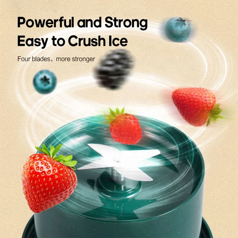 2023 Hot Sale Portable Electric Fruit Juicer Usb Rechargeable Kitchen Blender Blender Fruit Blender Mini Smoothie Juicer Cup