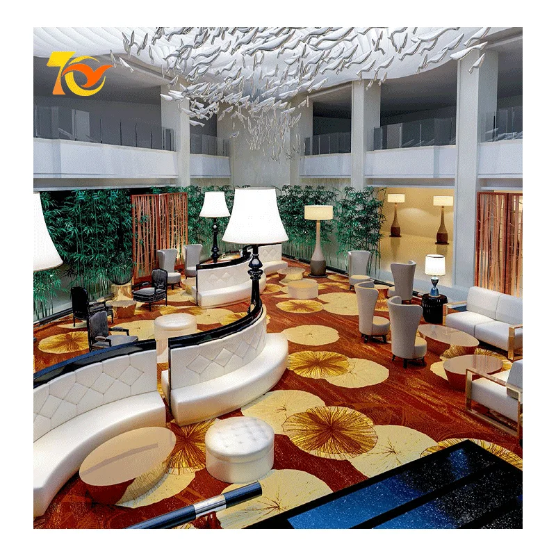 Hotel Equipment Wall To Wall 100% Nylon Printing Carpet Hotel  Living Room  Iranain  Floor Tiles Carpet Easy Install