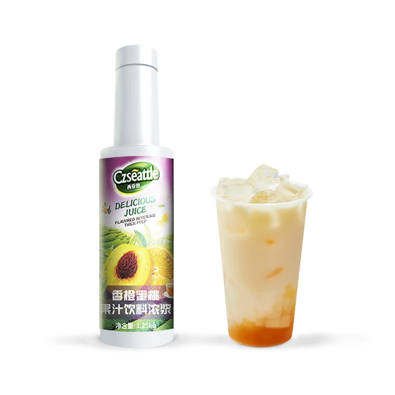 High quality Czseattle Orange and Peach fruit juice drink & beverage fruit juice syrup concentrate for bubble tea shop