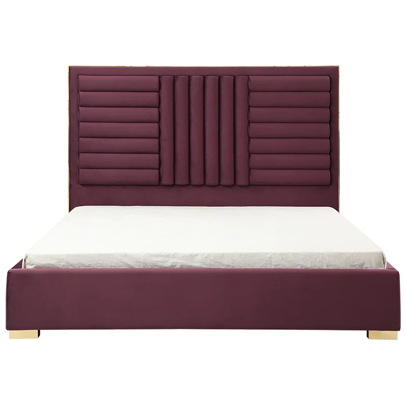 5 star luxury wooden king size modern hotel beds frame