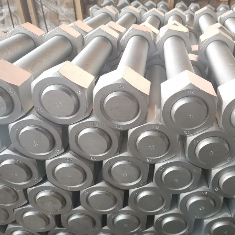 ASME B18.2.1 ASTM A193 B7 B7m A320 L7 L7m Blue Color PTFE Xylan coated Double End Stud Bolt Nut