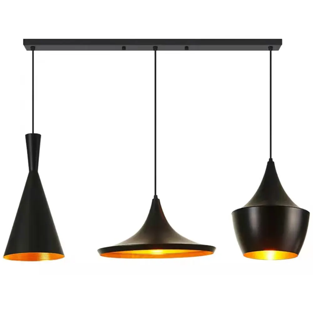 Retro Horn Shape Creatives LED Light pendant light living room Single Chandelier Lamp Hanging Lamps Nodic Iron Light