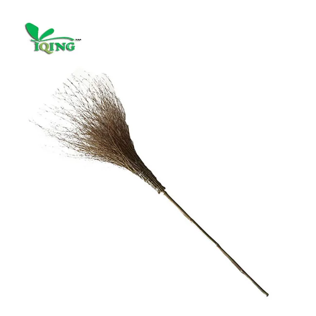 China Manufactures Garden Long Handle Bamboo Leaf Hand Broom And Dustpan Halloween Witches Broom Wholesale