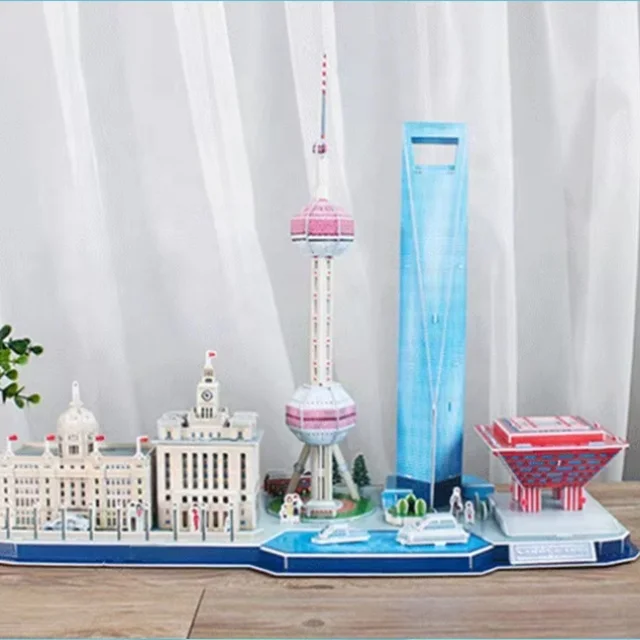Customized 3D Jigsaw Puzzles for Kids and Adults Gifts DIY Toy Paper Miniature Model City Famous Building Assemble