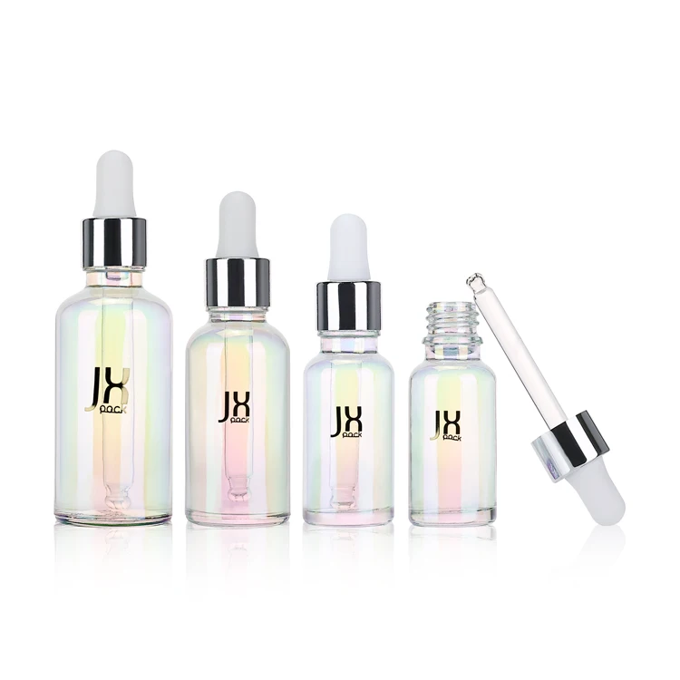 Wholesale 5 10 15 20 30 50 100 ml Round Hair Oil Essential Oil Glass Dropper Bottle with Glass Pipette
