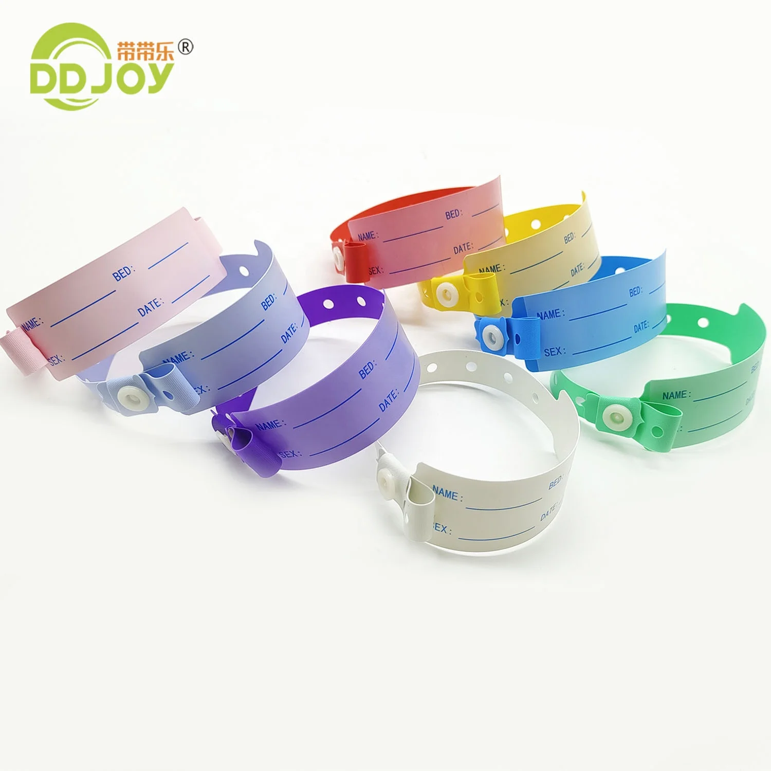 Custom Writable Plastic Vinyl Disposable Identification Medical PVC Hospital Patient ID Wristbands Bracelets