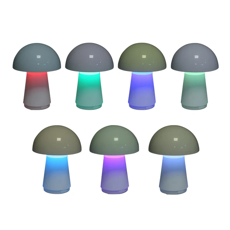 modern portable touch control dimmable rechargeable mushroom led table lamp indoor RGB lamp desk with battery for bedroom