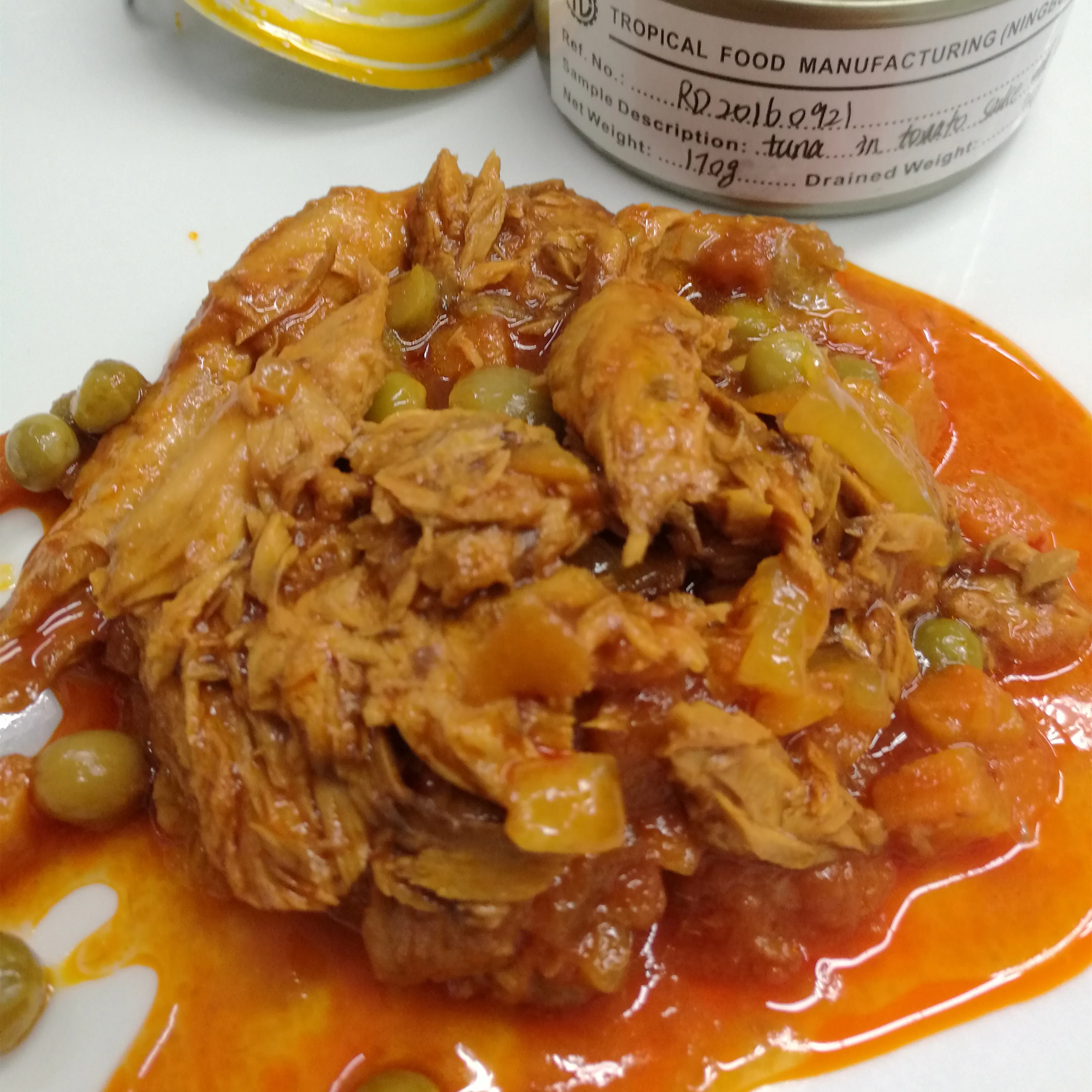 
Canned Tuna Mackerel Fish In Oil With Vegetables Salad Canning Factory 