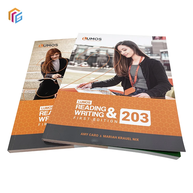 Workbook Printing Manufacture Custom Color Printed Paperback Student Reading Writing Exercise Text Book with Wood Free Paper