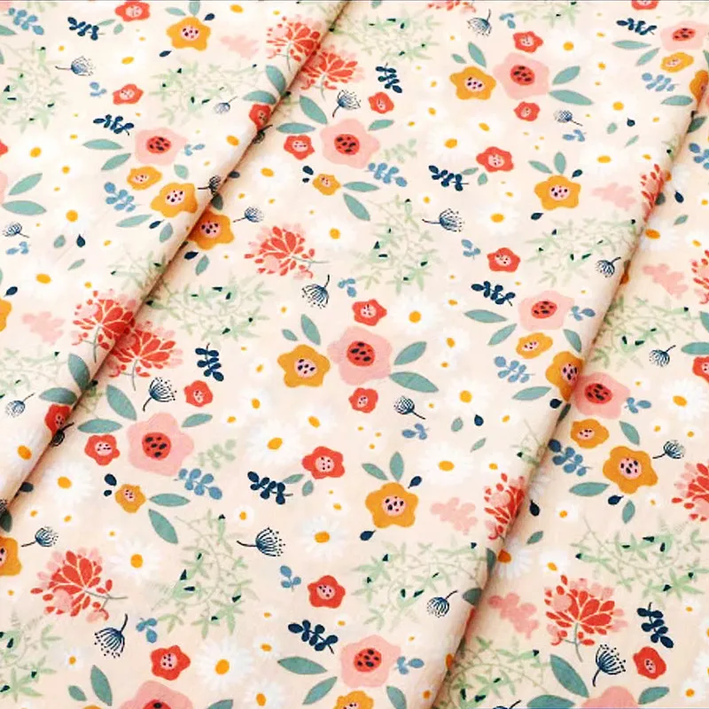 Latest design  bulk sale oem floral printed fabrics 100% cotton for hot night dress