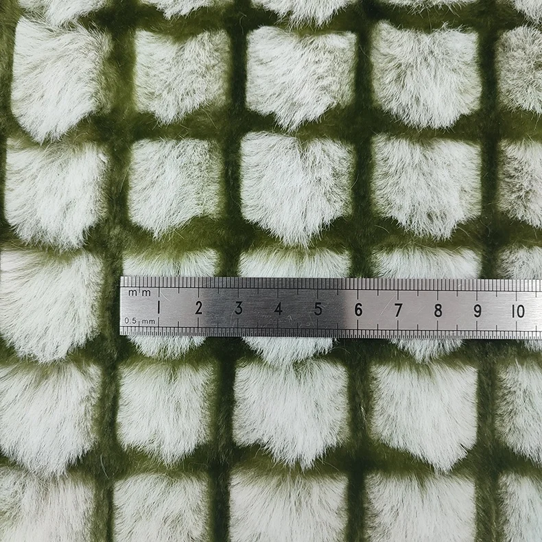 Factory Custom Direct Back Printing Faux Fur Fabric With Cut 10 mm Pile Design