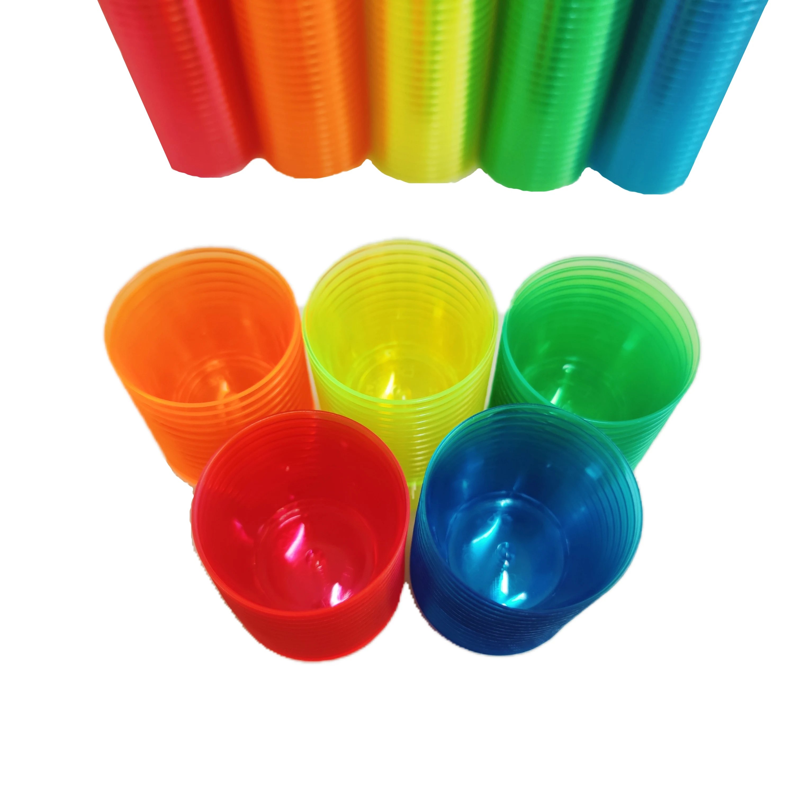 Colorful 1oz plastic cup Disposable U Shape Party Plastic Cups PS Plastic Boba Bubble Tea Drinking Cups Customized