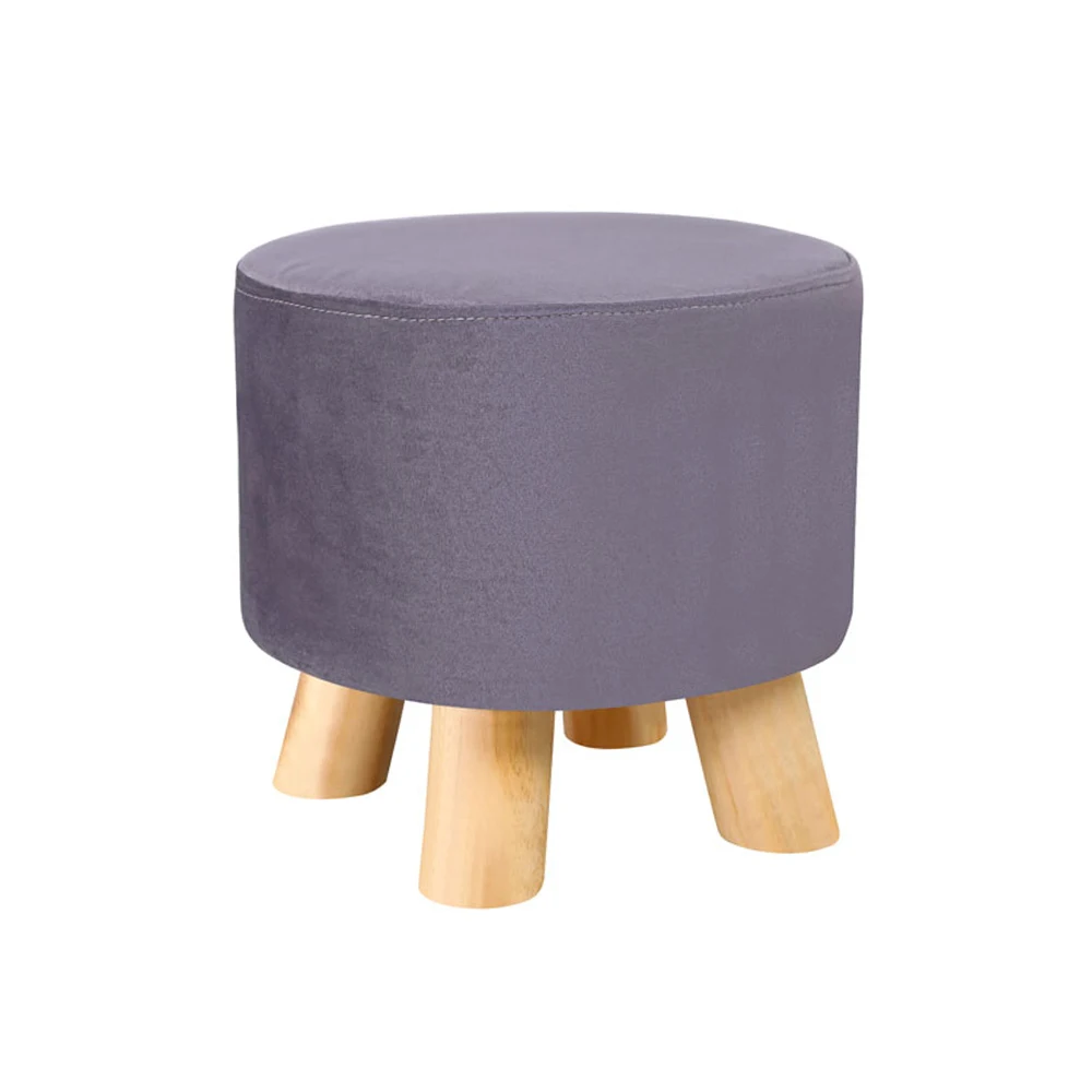 Modern Living Velvet Small Ottoman Pouf