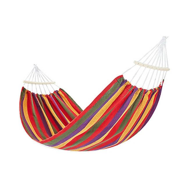 
Hammock with spreader bar Double/Single Garden swing Sleeping bed Portable Outdoor Camping Garden hanging chair 