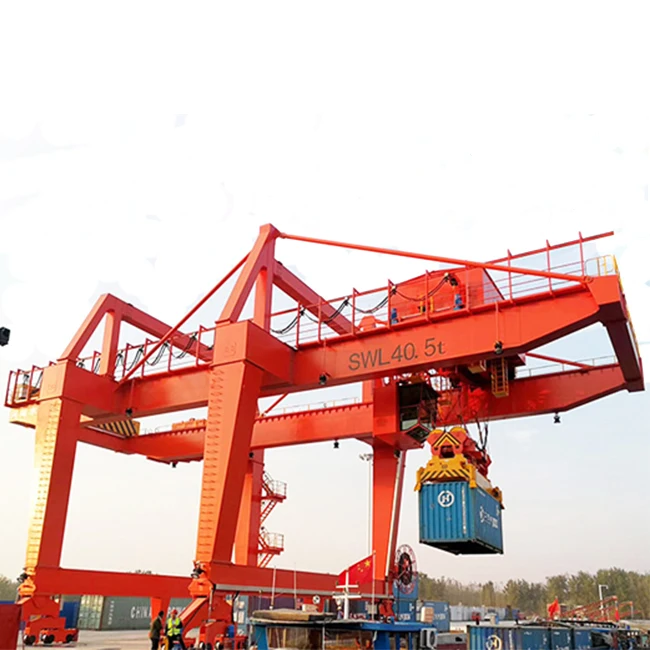 RMG Type shipping 45ton standard containers Rail Mounted Gantry Crane