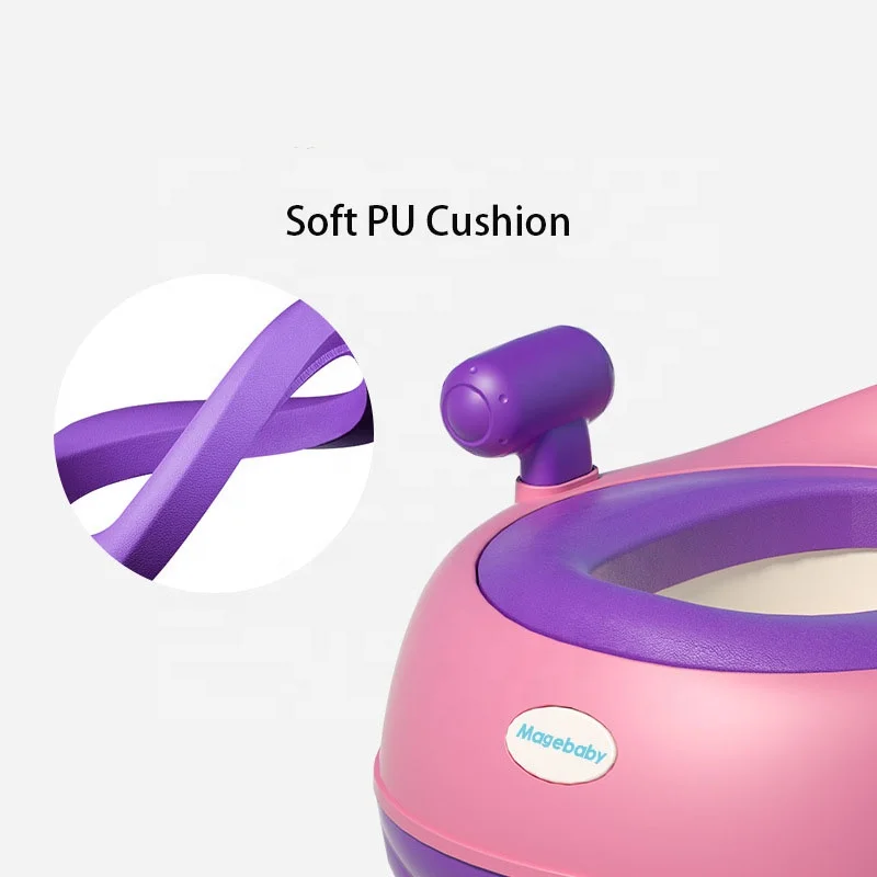 2023 New Baby Potty Training Toilet Seat Travel Baby Toilet Trainer with Splash Proof Part Cartoon Carton Customized Logo Accept