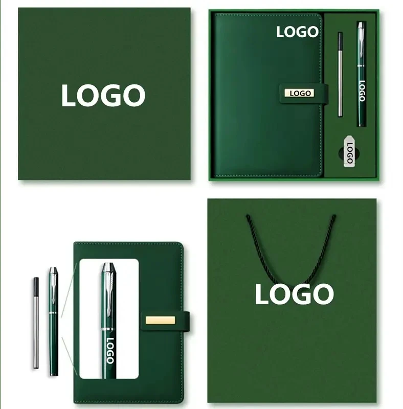 Hot Selling Custom Logo Business Gift Set Corporate Notebook for Christmas or Graduation Promotions