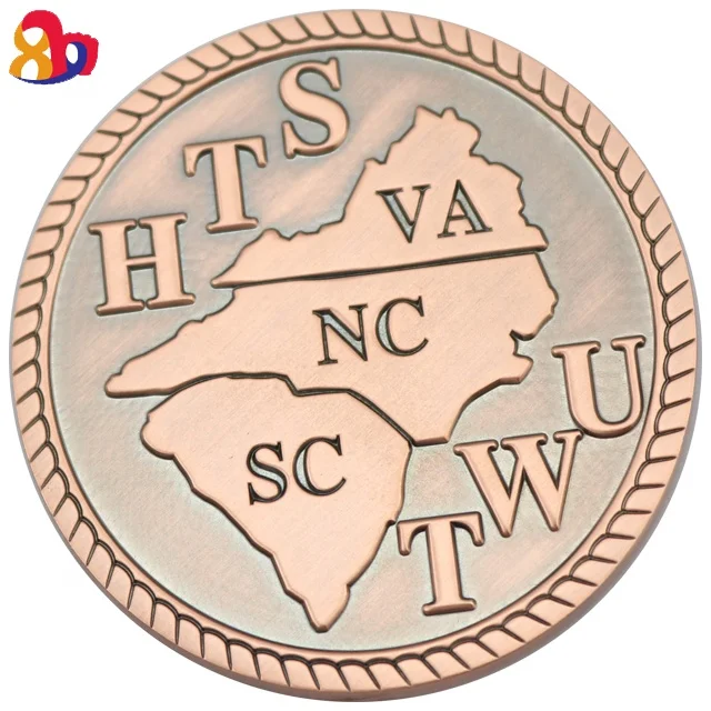 Best Selling Souvenir 3d Custom Eagle Logo Antique Metal Coin