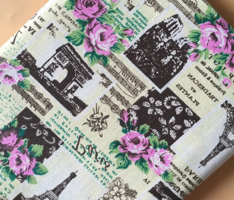 
Rose pattern high-quality French printed textiles hand-sewn tablecloths 