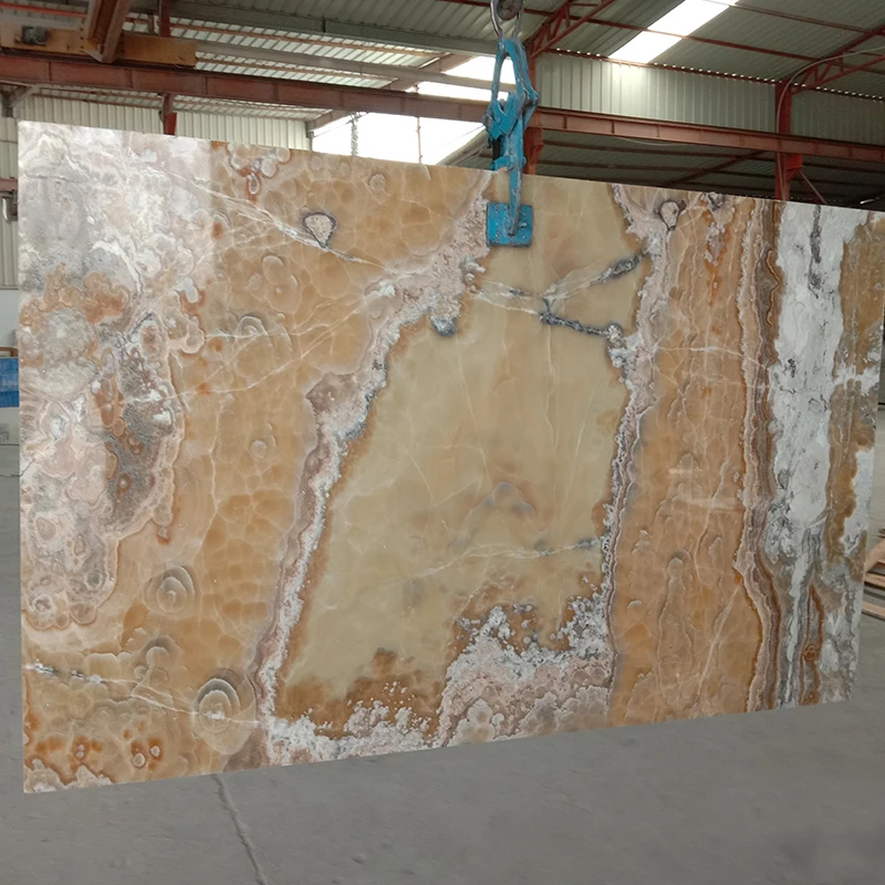 TMZ OEM/ODM onix Luxurious Tiger Onyx Marble Slabs Onyx Stone Tiles Yellow Onyx Stone Price