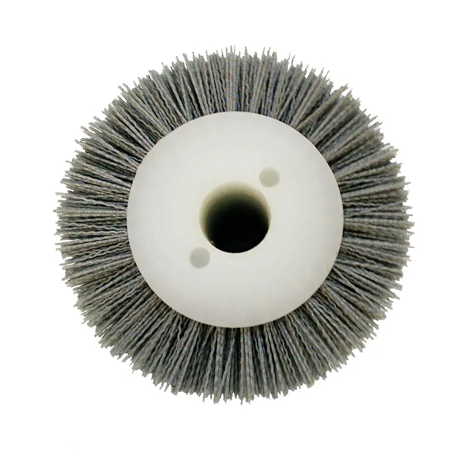 Abrasive pvc shaft nylon bristle cylinder brush roller for cleaning machine
