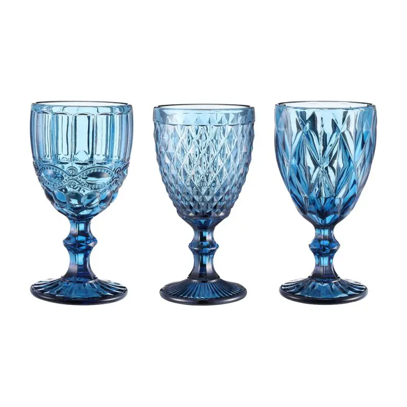Stock Wholesale Good Quality Solid Color Wine Goblet Glasses