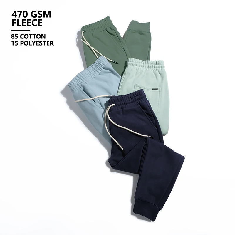 YLS High Quality 470Gsm Drawstring Sports Trouser Custom Digital Print Blank Stacked Sweat Pants Men