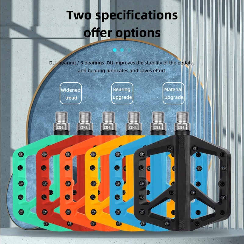 Guaranteed Black 3 Bearing Multi-color Foading Bike Parts Non-Slip Lightweight Nylon Bicycle Pedals Platform Pedals 3 Bearings