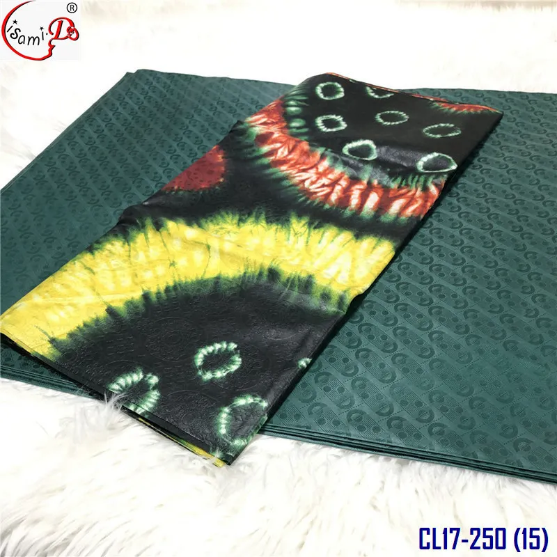 Lisami RTS bazin+5Ykampala per set High Quality bazin riche  embroidery prints China supplier Lace Fabric