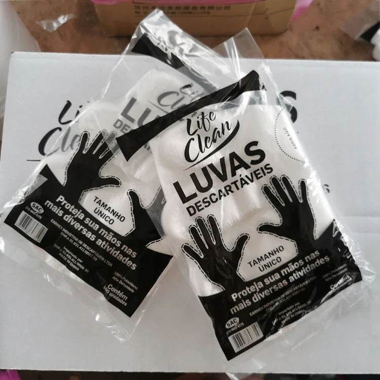 Одноразовые ручные перчатки PE перчатки прозрачные в виниловом порошке бесплатно для приготовления пищи Чистка Ресторан клиника завод мастерская Laborat