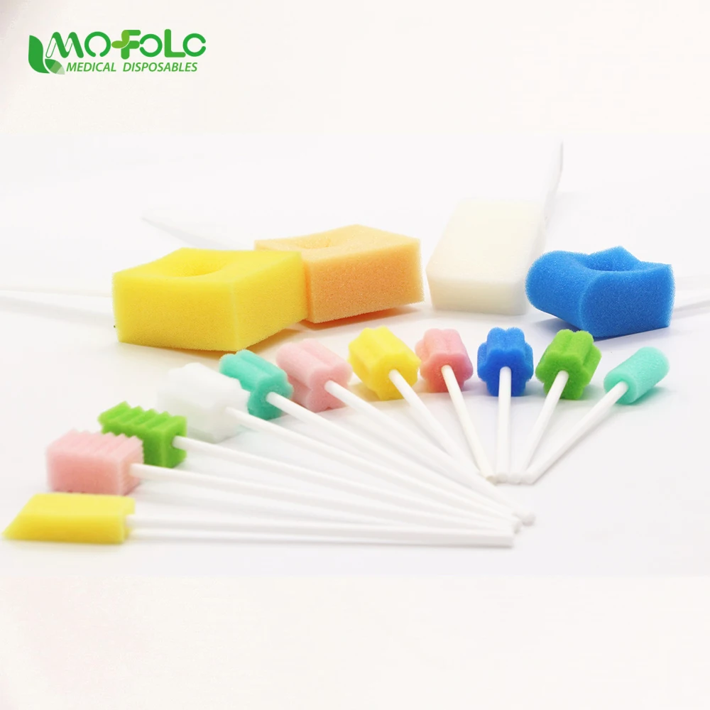 New design medical cleaning sponge oral care swabs foam tip swab stick
