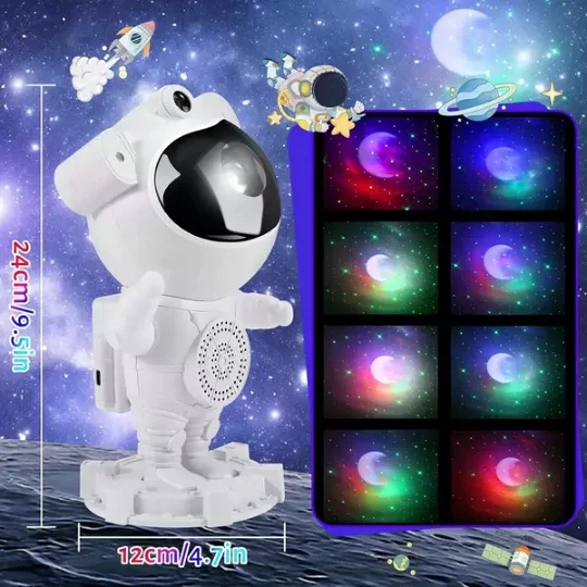 Star Night Light Astronaut Star Projector Moon Nebula Ceiling Night Light Music Speaker Spaceman Starry Night Light