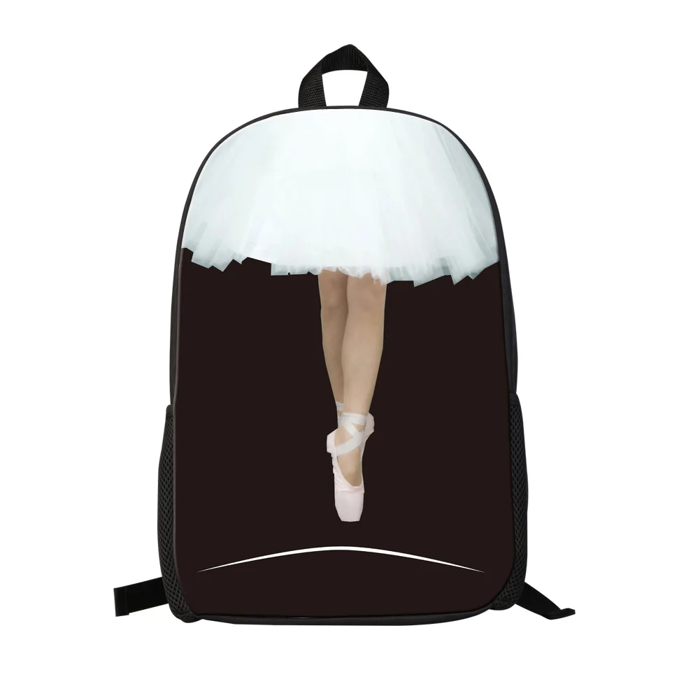 Dancing Ballet Printed Student Backpack Custom School Bags For Girls