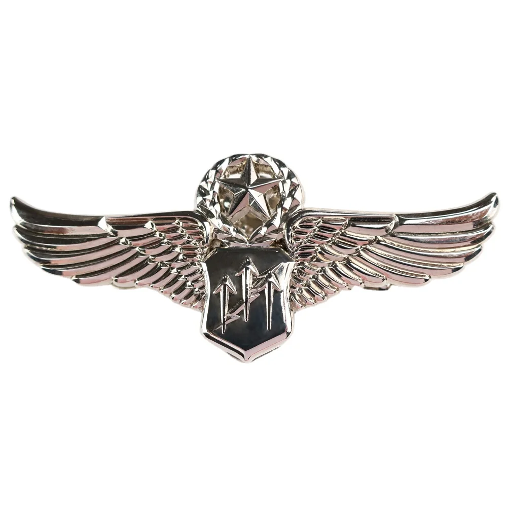 Wholesale custom photo Wing helicopter shape air service uniform lapel pin badge