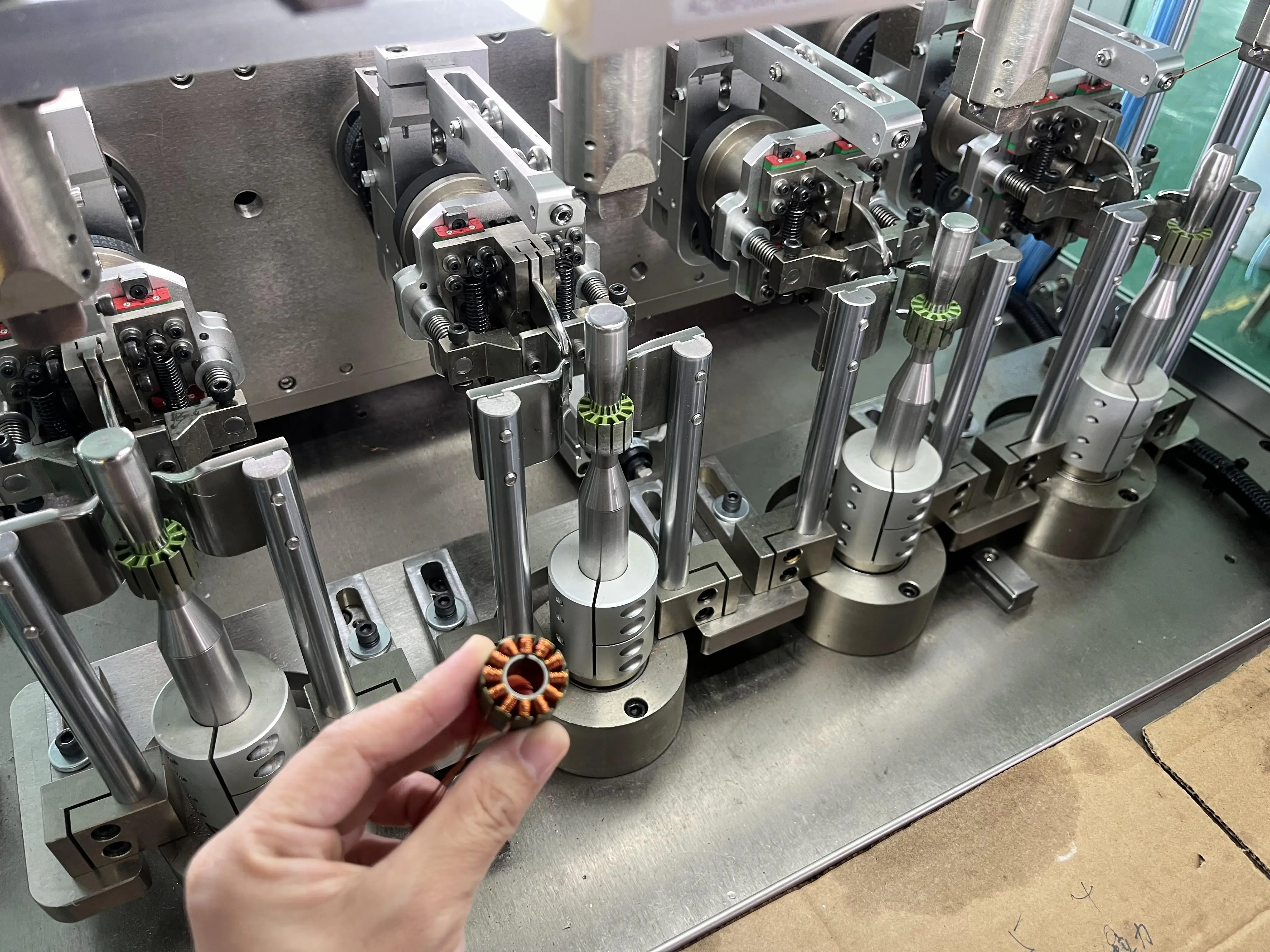 Automatic Fan Toroidal Motor Coil Stator Four-Station Generator  Motor Automatic Winding Machine